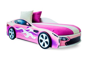 Детская кровать-машина Бондимобиль розовый в Сочи