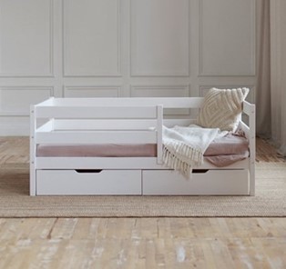 Детская кровать Софа с ящиками, цвет белый в Новороссийске