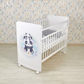 Детская кровать Фея 702 Милые панды, белый в Новороссийске