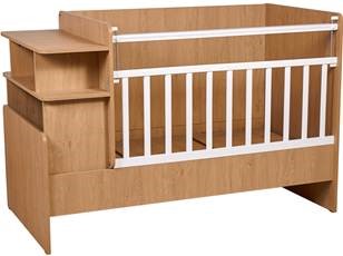 Кроватка-трансформер детская Polini kids Ameli 1150, белый-натуральный, серия Ameli в Краснодаре