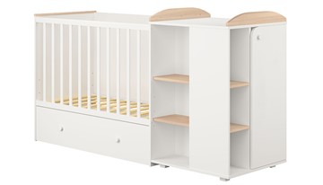 Детская кровать-шкаф с комодом POLINI Kids Ameli 800 Белый / Дуб пастельный, серия AMELI в Сочи