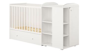 Детская кровать-шкаф с комодом POLINI Kids Ameli 800 Белый, серия AMELI в Краснодаре