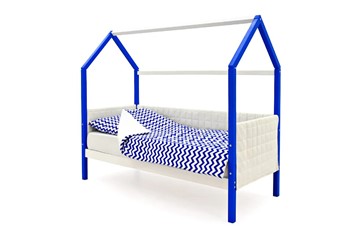 Кровать-домик «Svogen сине-белый» мягкая в Армавире