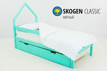 Кровать-домик в детскую мини Skogen мятная в Краснодаре