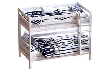 Двухъярусная кровать Мебельград Авалон, восковая эмаль с прямой лестницей в Армавире