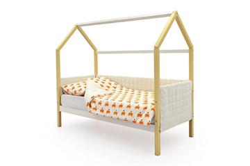 Детская кровать-домик «Svogen бежево-белый» мягкая в Краснодаре