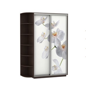 Шкаф Экспресс 1500x600x2200, со стеллажом, Орхидея белая/венге в Краснодаре