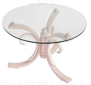 Стеклянный столик в гостиную СЖ 5 беленый дуб/стекло в Краснодаре