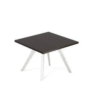 Журнальный столик SHT-S39 / SHT-TT 60/60 ЛДСП (венге луизиана/белый/патина серебро) в Армавире