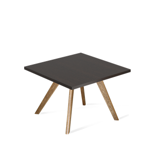 Квадратный столик SHT-S39 / SHT-TT 60/60 ЛДСП (венге луизиана/брашированный коричневый) в Сочи