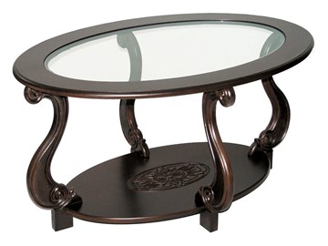 Стеклянный столик Овация-С, темно-коричневый в Краснодаре