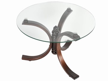 Стеклянный журнальный столик Лорд (темно-коричневый) в Сочи