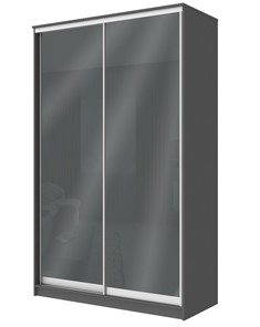 Шкаф 2-х створчатый Хит-22-12/2-22 с цветным стеклом, темно-серый 073, Графит в Армавире
