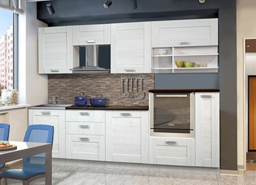 Модульный кухонный гарнитур Марибель Квадро 2700, цвет Белая лиственница в Краснодаре