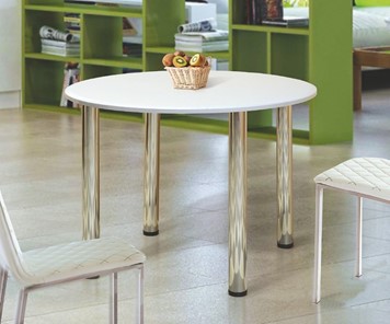 Кухонный круглый стол Круглый 900 на металлических опорах в Краснодаре