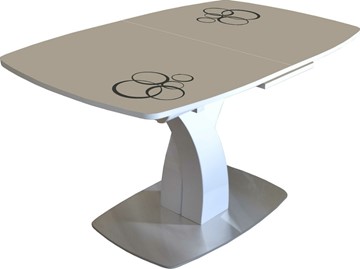 Кухонный стол раздвижной Нотр-Дам (рисунок круги) в Сочи