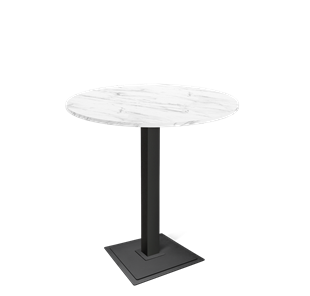 Круглый стол на кухню SHT-TU6-BS1/H110 / SHT-TT 90 ЛДСП (мрамор кристалл/черный) в Краснодаре
