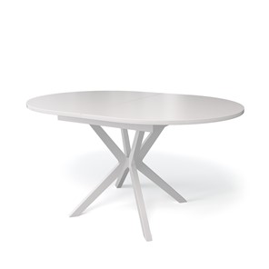 Кухонный стол раскладной Kenner B1300 (Белый/Стекло белое сатин) в Сочи