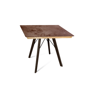 Керамический обеденный стол SHT-TU9/ТT8 60/60 (венге/прозрачный лак/коричневая сепия) в Сочи