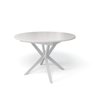 Кухонный круглый стол Kenner B1100 (Белый/Стекло белое сатин) в Краснодаре