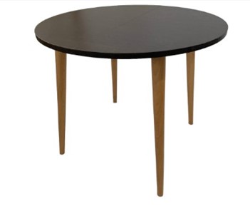 Кухонный раздвижной круглый стол Creo-line Венге 90*90 см ЛДСП в Сочи