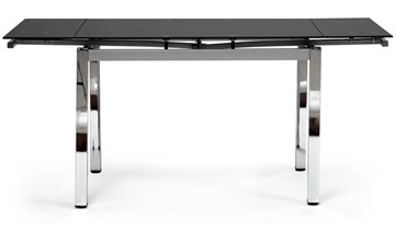 Стеклянный стол CAMPANA ( mod. 346 ) металл/стекло 70x110/170x76, хром/черный арт.11413 в Армавире
