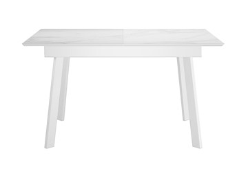 Раздвижной стол DikLine SKH125 Керамика Белый мрамор/подстолье белое/опоры белые (2 уп.) в Сочи