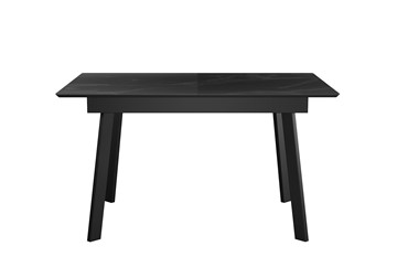 Керамический кухонный стол DikLine SKH125 Керамика Черный мрамор/подстолье черное/опоры черные (2 уп.) в Краснодаре