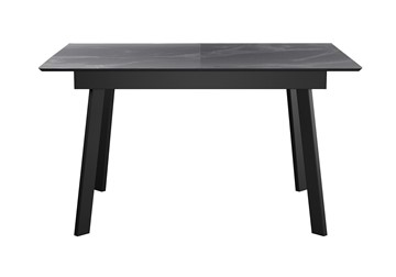 Керамический обеденный стол DikLine SKH125 Керамика Серый мрамор/подстолье черное/опоры черные (2 уп.) в Краснодаре