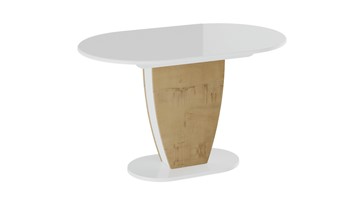 Овальный обеденный стол Монреаль тип 1 (Белый глянец/Бунратти) в Армавире