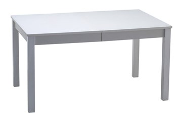 Обеденный раздвижной стол Кубика Нагано-2 стекло белое opti (хром-лак) в Краснодаре