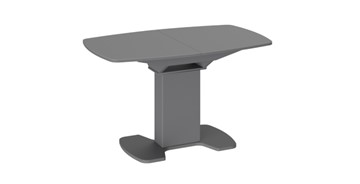 Кухонный стол раскладной Портофино (СМ(ТД)-105.02.11(1)), цвет Серое/Стекло серое матовое LUX в Армавире