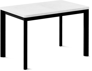 Обеденный раздвижной стол Токио-2L (ноги металлические черные, белый цемент) в Новороссийске