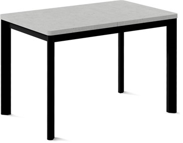 Кухонный стол раздвижной Токио-2L (ноги металлические черные, светлый цемент) в Краснодаре