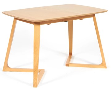 Кухонный раскладной стол VAKU (Ваку) бук/мдф 80x120+40x75, Натуральный бук арт.13987 в Армавире