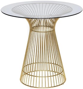 Стол из стекла ARGO (mod. DT1471) металл/стекло, D80x74.5 черный/золотой в Краснодаре