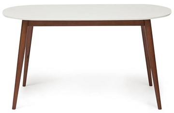 Кухонный стол MAX (Макс) бук/мдф 140х80х75 Белый/Коричневый арт.10465 в Краснодаре