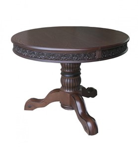 Деревянный стол на кухню Милорд 110х160, Орех + Патина в Краснодаре