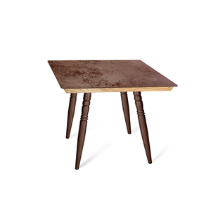 Керамический обеденный стол SHT-TU15 (4 шт.)/ТT8 60/60 (медный металлик/прозрачный лак/коричневая сепия) в Краснодаре