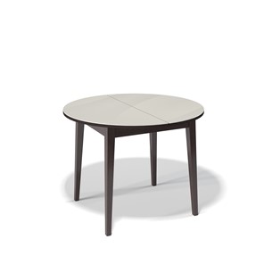 Обеденный круглый стол Kenner 1000M (Венге/Стекло крем сатин) в Сочи
