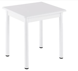 Кухонный пристенный стол НСПА-07 МДФ, белый МДФ/белое дерево/36 прямые трубки белый в Армавире