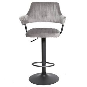 Мягкий барный стул КАНТРИ WX-2917 вельвет светло-серый в Краснодаре