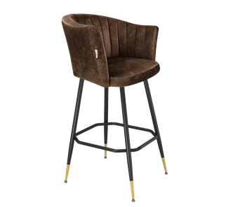 Барный стул SHT-ST42-1 / SHT-S148 (кофейный трюфель/черный муар/золото) в Армавире