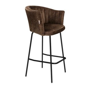 Барный стул SHT-ST42-1 / SHT-S29P (кофейный трюфель/черный муар) в Сочи