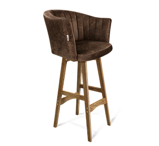 Барный стул SHT-ST42-1 / SHT-S65 (кофейный трюфель/дуб брашированный коричневый) в Краснодаре