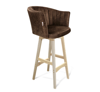 Барный стул SHT-ST42-1 / SHT-S65 (кофейный трюфель/прозрачный лак) в Сочи