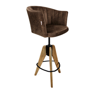 Барный стул SHT-ST42-1 / SHT-S92 (кофейный трюфель/браш.коричневый/черный муар) в Сочи