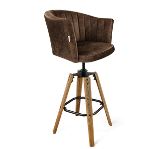 Барный стул SHT-ST42-1 / SHT-S93 (кофейный трюфель/браш.коричневый/черный муар) в Армавире