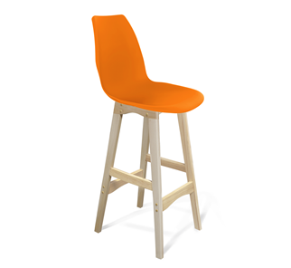 Барный стул SHT-ST29/S65 (оранжевый ral2003/прозрачный лак) в Краснодаре
