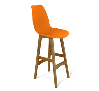 Барный стул SHT-ST29/S65 (оранжевый ral2003/светлый орех) в Новороссийске